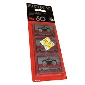 Sony MC60 Microcassette Tape 3 Pack Normal Position 120 Min Total